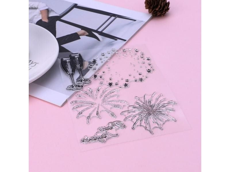 Fireworks DIY Silicone Clear Stamp Cling Seal For Scrapbook Decor Carousel 1