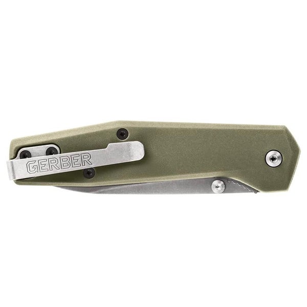 Gerber Fuse Flat Folder Clip Pocket Folding Knife Sage Green Carousel 2