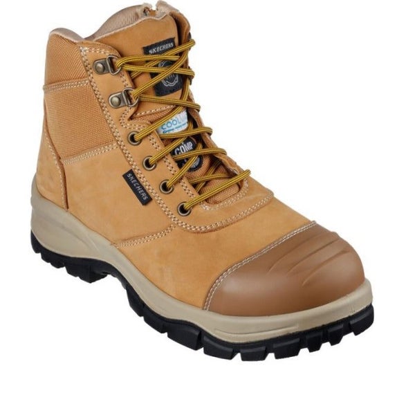 Skechers Composite Toe Work Boot Ruddle Tan Womens Carousel 1