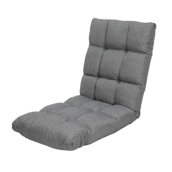 Adjustable Cushioned Floor Gaming Lounge Chair 99x41x12cm - Dark Grey Carousel 1