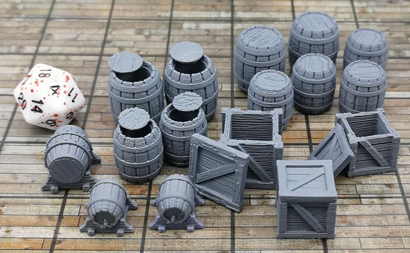 Townsfolke Scatter Tavern Set#4 Crates Kegs Barrels Dungeons and Dragons Carousel 2