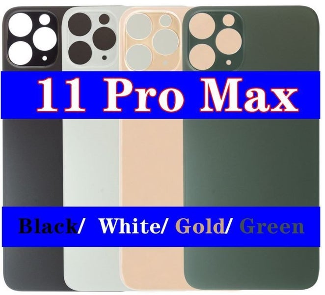 iPhone 11 Pro Max Back Glass / Back Battery Cover - Black / White / Green / Gold Carousel 1
