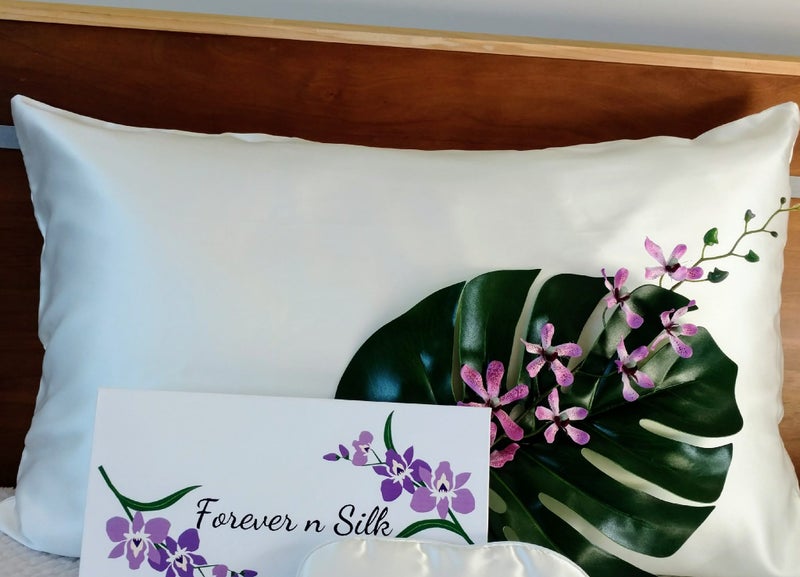 100% Mulberry Silk Pillowcase 30 Momme Grade 6A, OEKO-TEX 100, White Carousel 2