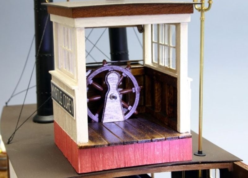 Wooden Ship and Fittings - 38" Myrtle Corey Rover Towboat Carousel 5