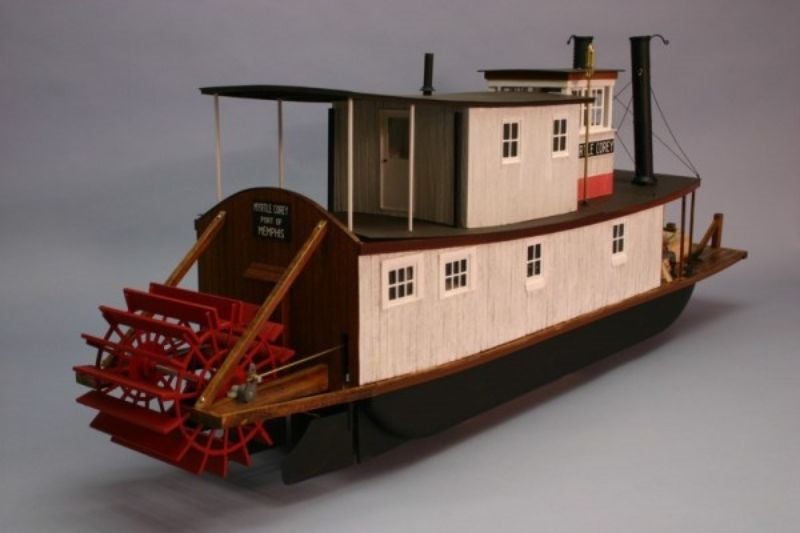 Wooden Ship and Fittings - 38" Myrtle Corey Rover Towboat Carousel 2