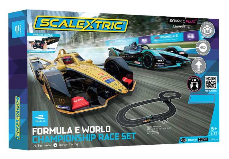 Slot Car Set - Scalextric Spark Plug - Formula E Race Carousel 1
