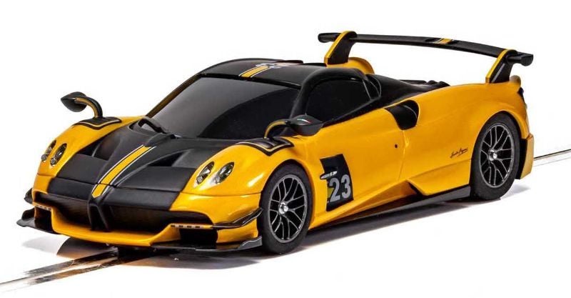 Slot Car - Scalextric Pagani Huayra Roadster BC (Yellow) Carousel 1