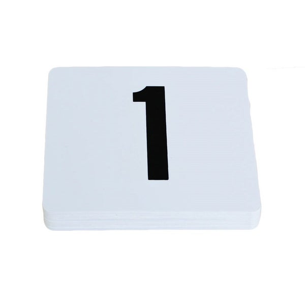 Table Number Set 1-50 White Carousel 1