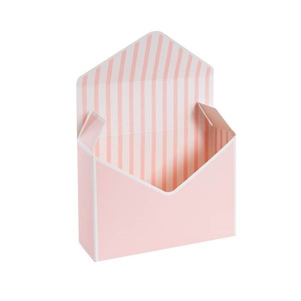 Envelope Flower Box Large Pack 5 Stripes Pink Carousel 1