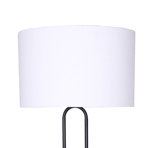 Sarantino Height-Adjustable Metal Floor Lamp Matte Black Carousel 2