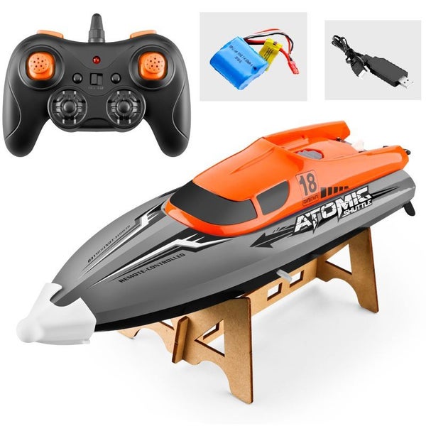 RC Boat 32CM Control Electric Boat Speedboat for Summer Children Toy 2 Battery Carousel 1