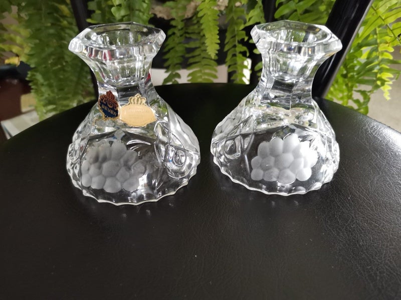 Bayer lead Crystal Candle holders Carousel 1
