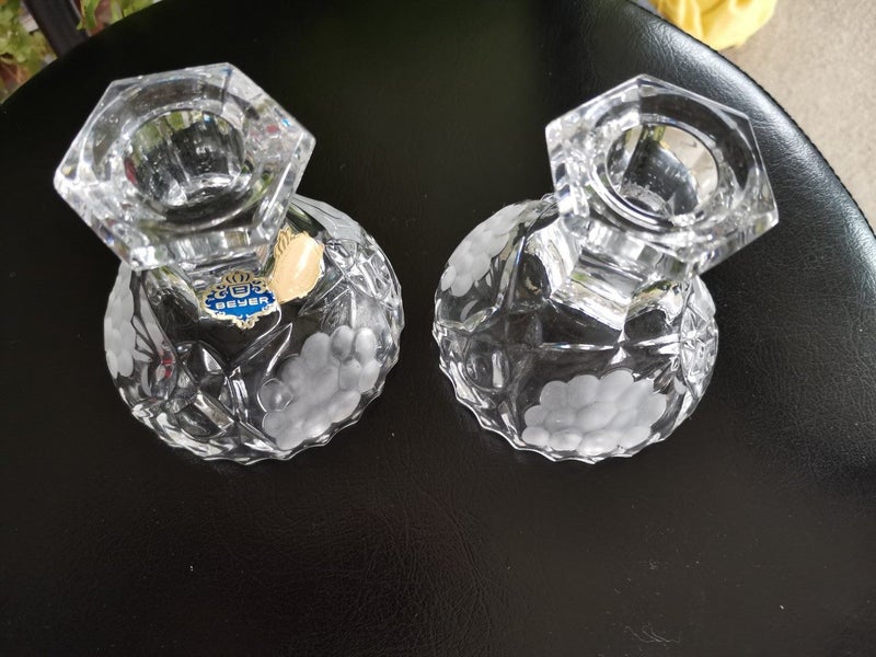 Bayer lead Crystal Candle holders Carousel 3