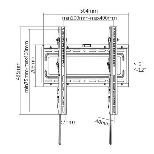 Brateck Lumi LP46-44T 32-55" Tilt Curved & Flat Panel TV Wall Mount Carousel 2