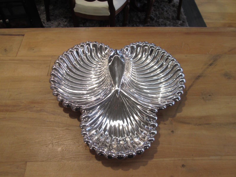 Art Deco Triple Scallop Serving Tray Carousel 1
