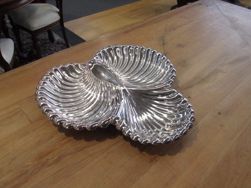 Art Deco Triple Scallop Serving Tray Carousel 2