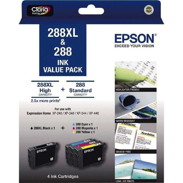 Epson 288XL Black + 288 Colour Ink Cartridges Value Pack Carousel 1