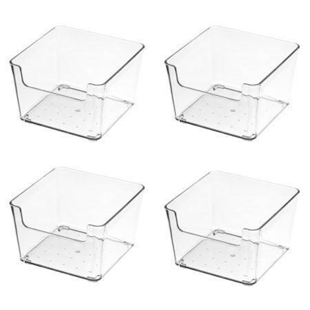 4PCS Refrigerator Food Storage Containers Box Organizer Carousel 1