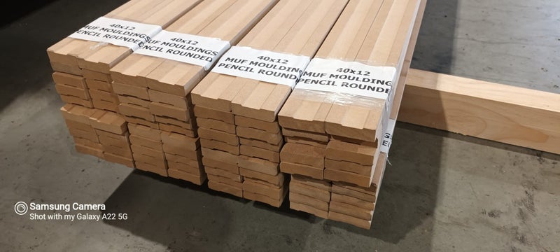 40x12mm MDF PENCIL ROUNDED 5.1M LENGTHS $8.00 EACH LENGTH Carousel 2