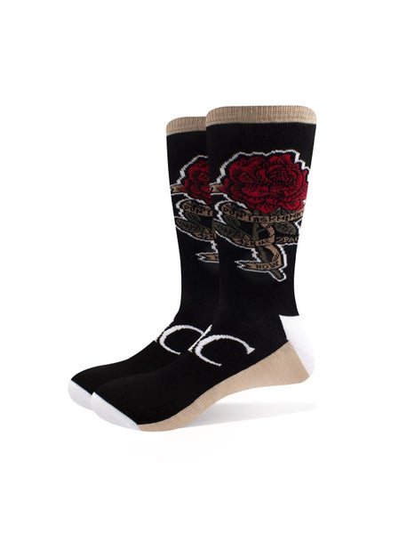 Tupac Ankle Socks Rose Logo new Official Unisex Black (UK SIZE 7 - 11) Carousel 1