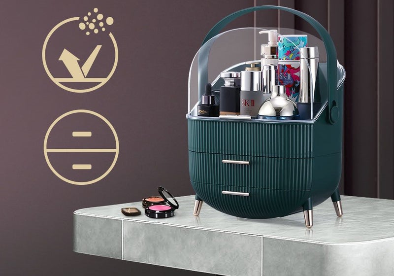 Makeup Storage Case Organiser Cosmetic Drawer Jewellery Carousel 2