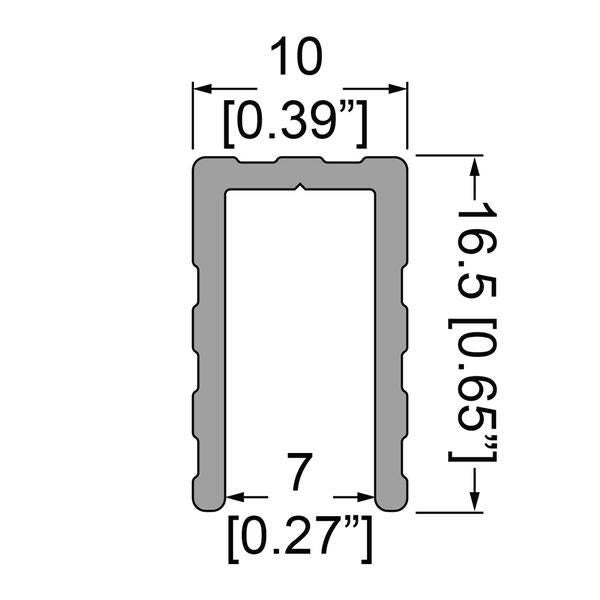 Penn Elcom - E2210 - Trim U-Shape For 6mm Panels - Sold as a 4M Length. Carousel 2
