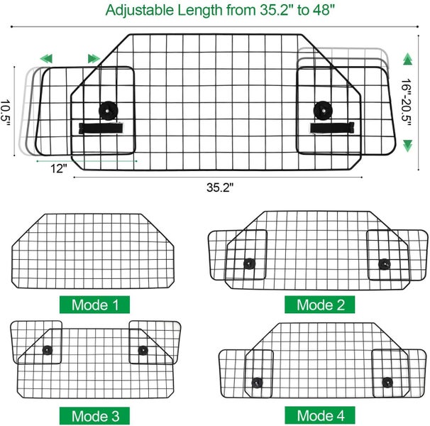 New Dog Car Cargo Barrier Divider Fence Gate Afterpay Carousel 9