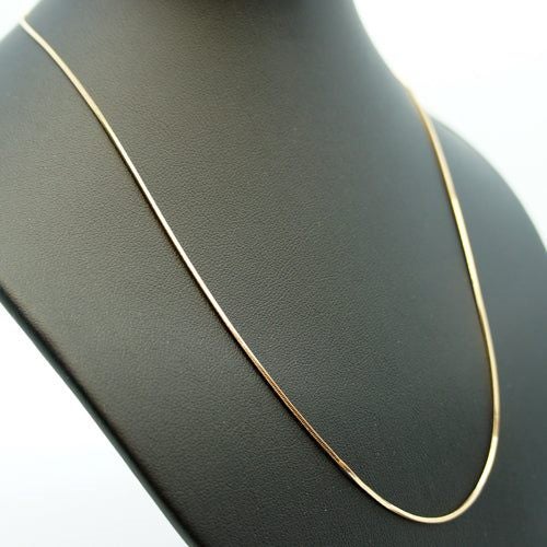 18k Gold F 46cm 18'' snake smooth necklace 1mm solid chain for pendant AUS MADE Carousel 2