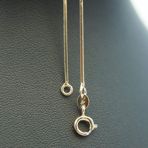 18k Gold F 46cm 18'' snake smooth necklace 1mm solid chain for pendant AUS MADE Carousel 3