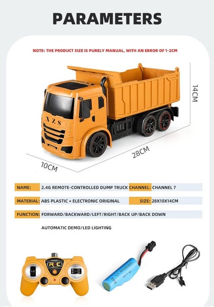 Remote Control Dump Truck, 2.4GHZ, Rechargeable Carousel 13