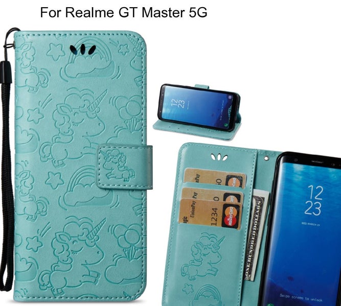 Realme GT Master 5G Case Leather Wallet case embossed unicon pattern Carousel 1