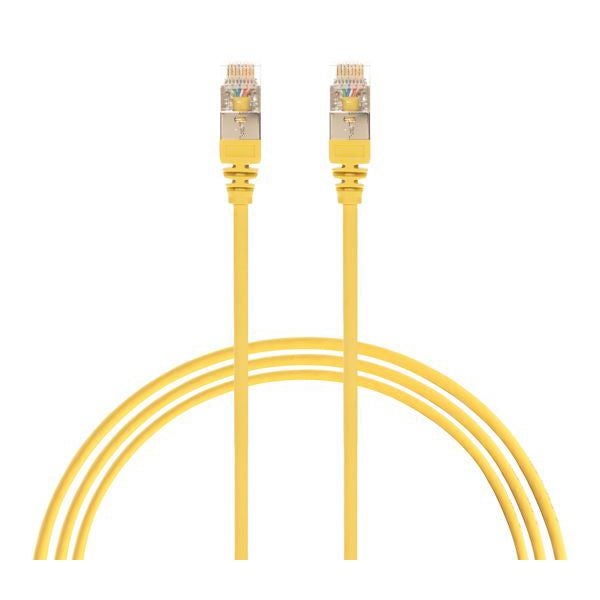 Cat 6A Rj45 S Ftp Thin Lszh 30 Awg Network Cable Yellow Carousel 1