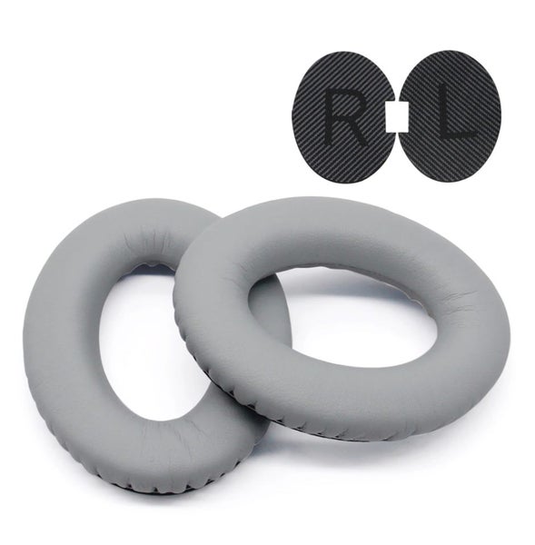 2 x Replacement Leather Ear Pads for Bose QC25/QC35 Headphones - Grey Carousel 1