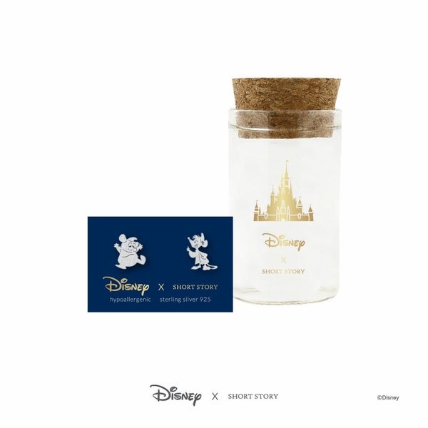 Disney x Short Story Earrings Jaq And Gus - Silver Carousel 1