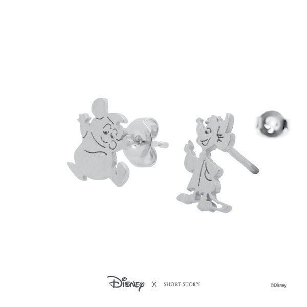 Disney x Short Story Earrings Jaq And Gus - Silver Carousel 2