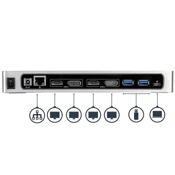 StarTech.com DK30A2DH USB-C and USB-A 3.0 Docking Station - Dual 4K, 6xUSB-A,... Carousel 2