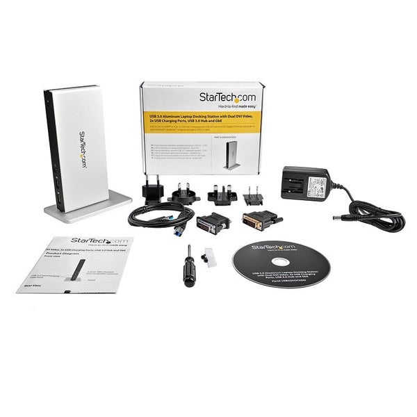 StarTech.com USB3SDOCKDD Dual Monitor USB-A 3.0 Dock - 3.5mm, DVI, RJ45, USB-... Carousel 6