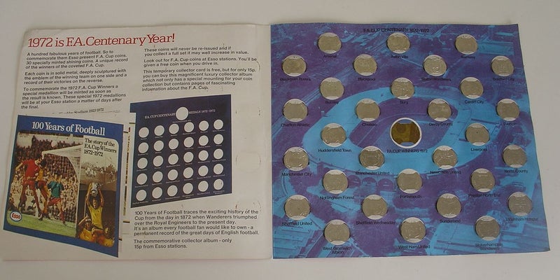 Esso FA Cup Centenary 1872 – 1972 Coin Folder Carousel 1