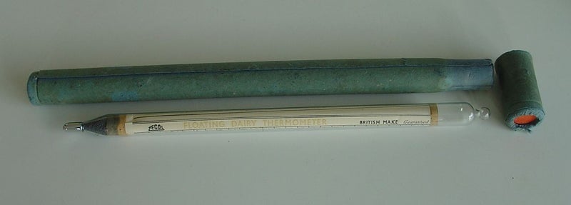 Vintage Floating Dairy Thermometer GH Zeal London Carousel 1