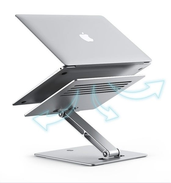 Aluminium Laptop Stand Height Adjustable Sliver Perfect4 Macbook Surface Carousel 6