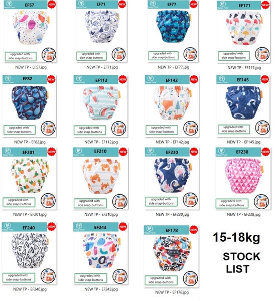 100pcs*BULK*Happy Flute®upgraded toilet training pants/swim nappy w/ SNAP BUTTON Carousel 1