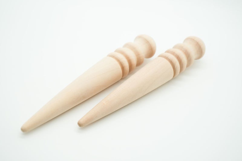 Leather Craft Large Wood Edge Slicker Burnisher Round Head Carousel 1