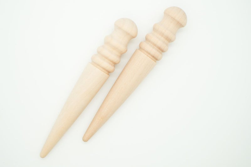 Leather Craft Large Wood Edge Slicker Burnisher Round Head Carousel 2