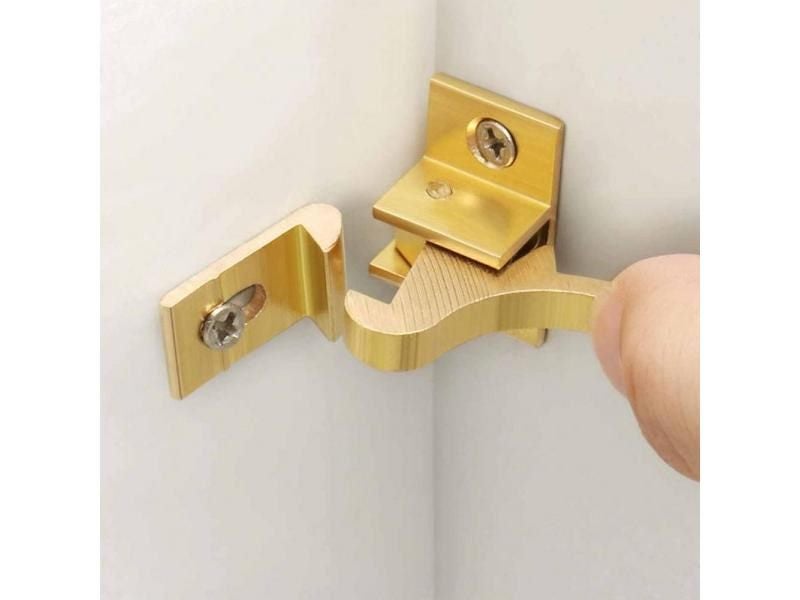 1 Set Compact Low Noise Flat Bottom Practical Copper Bird Lock Buckle For Door Carousel 2
