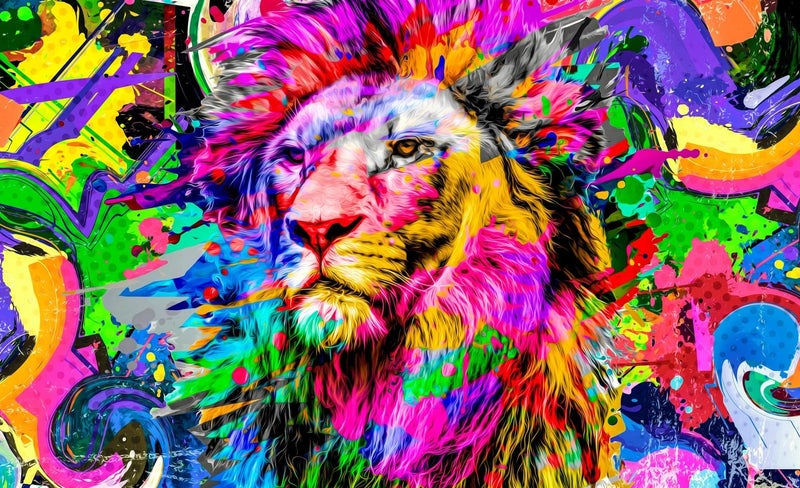 Free Shipping 1 Panel Canvas Wall Art - Lion Carousel 1