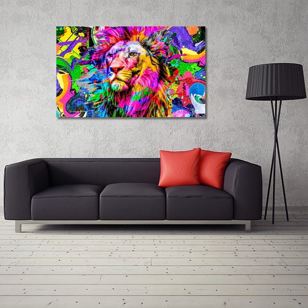 Free Shipping 1 Panel Canvas Wall Art - Lion Carousel 2