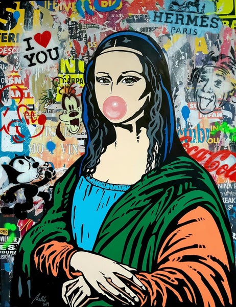 Free Shipping 1 Panel Canvas Wall Art - Mona Lisa Carousel 1