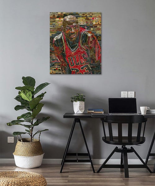 Free Shipping 1 Panel Canvas Wall Art - Michael Jordan Carousel 3