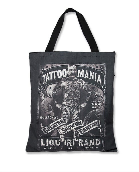 Liquorbrand Tattoo Mania Zippered Tote Bag Carousel 1
