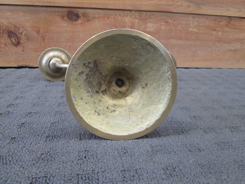 19th Century Judaica Polish/Russian Brass Shabbat (Sabbath) Candelabra Carousel 9